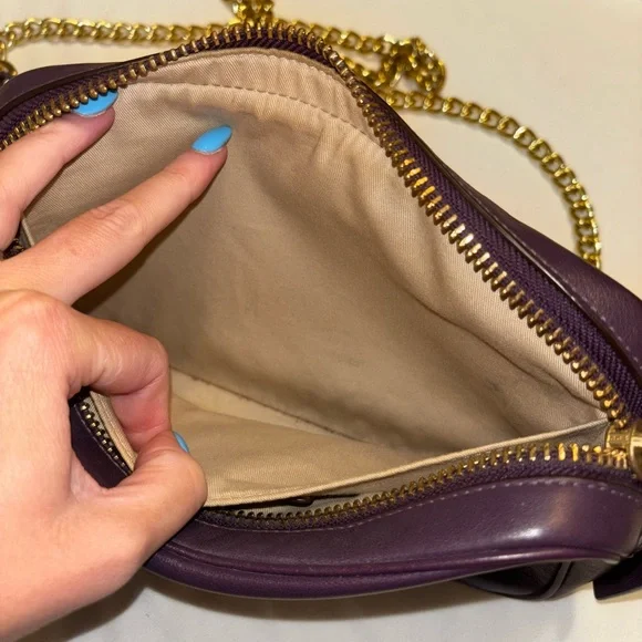 Coach Purple and Gold Crossbody Bag with Luxurious Leather - Picture 6 of 9